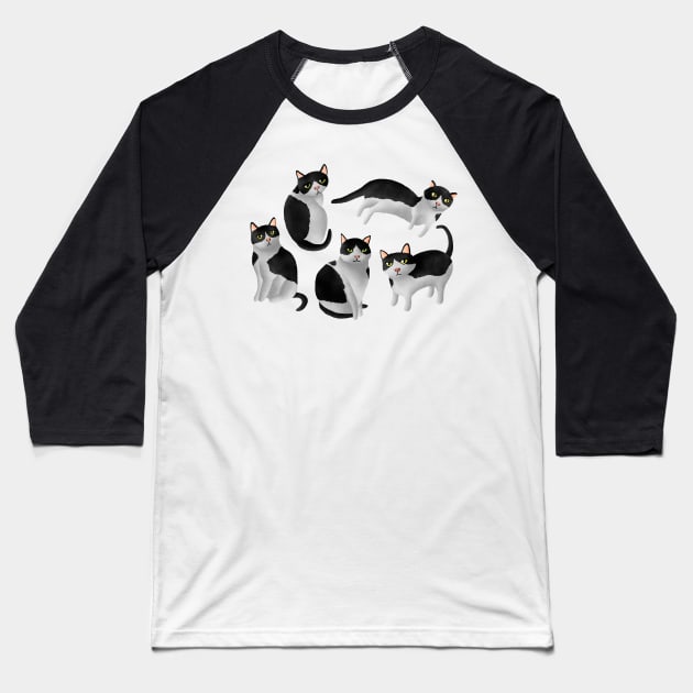 Cats Baseball T-Shirt by CleanRain3675